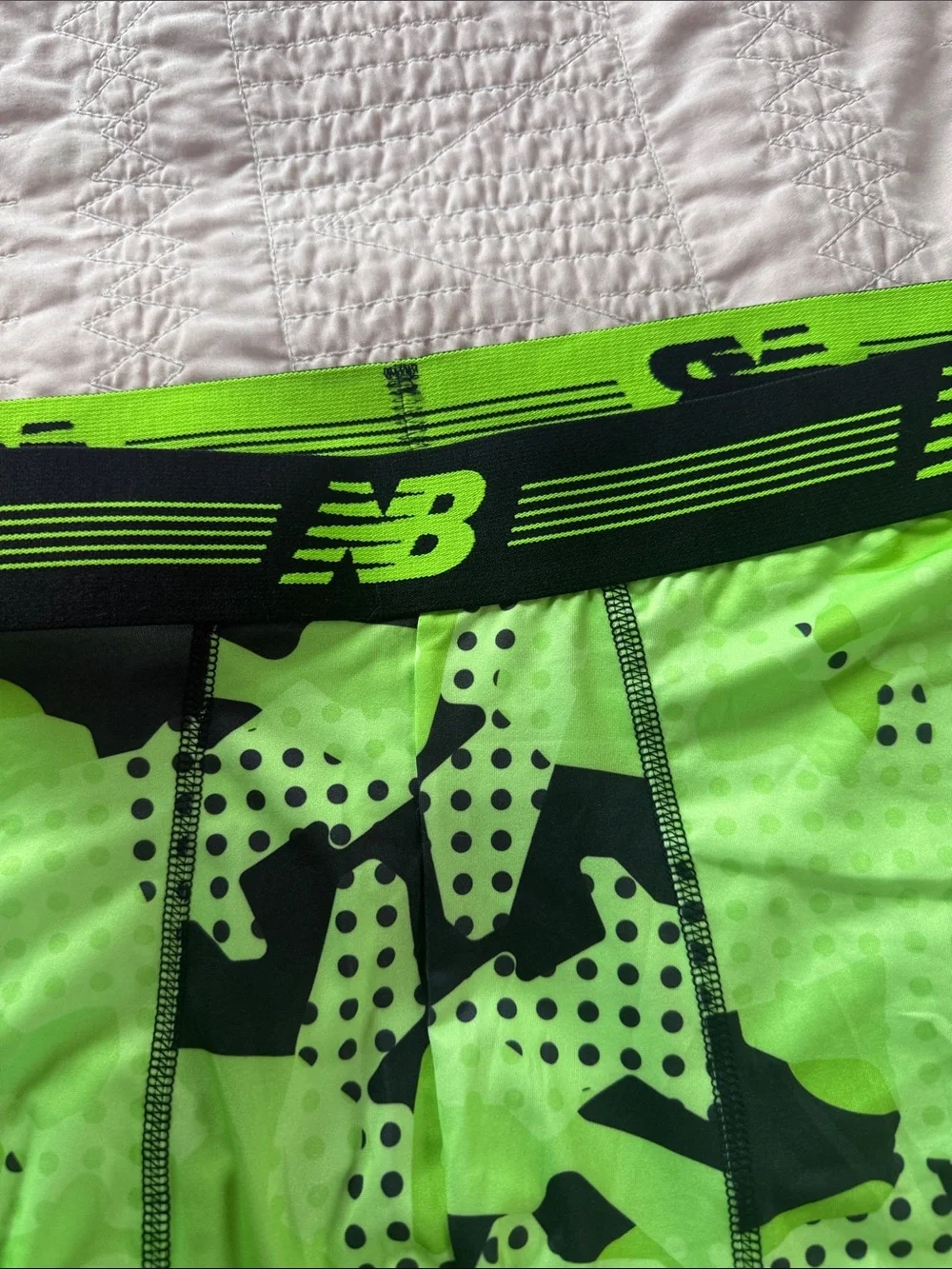 New Balance Men’s 3 Neon Green Camo Boxer Briefs
